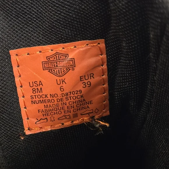 Harley-Davidson Black Studded Leather Moto Boot - Picture 5 of 5